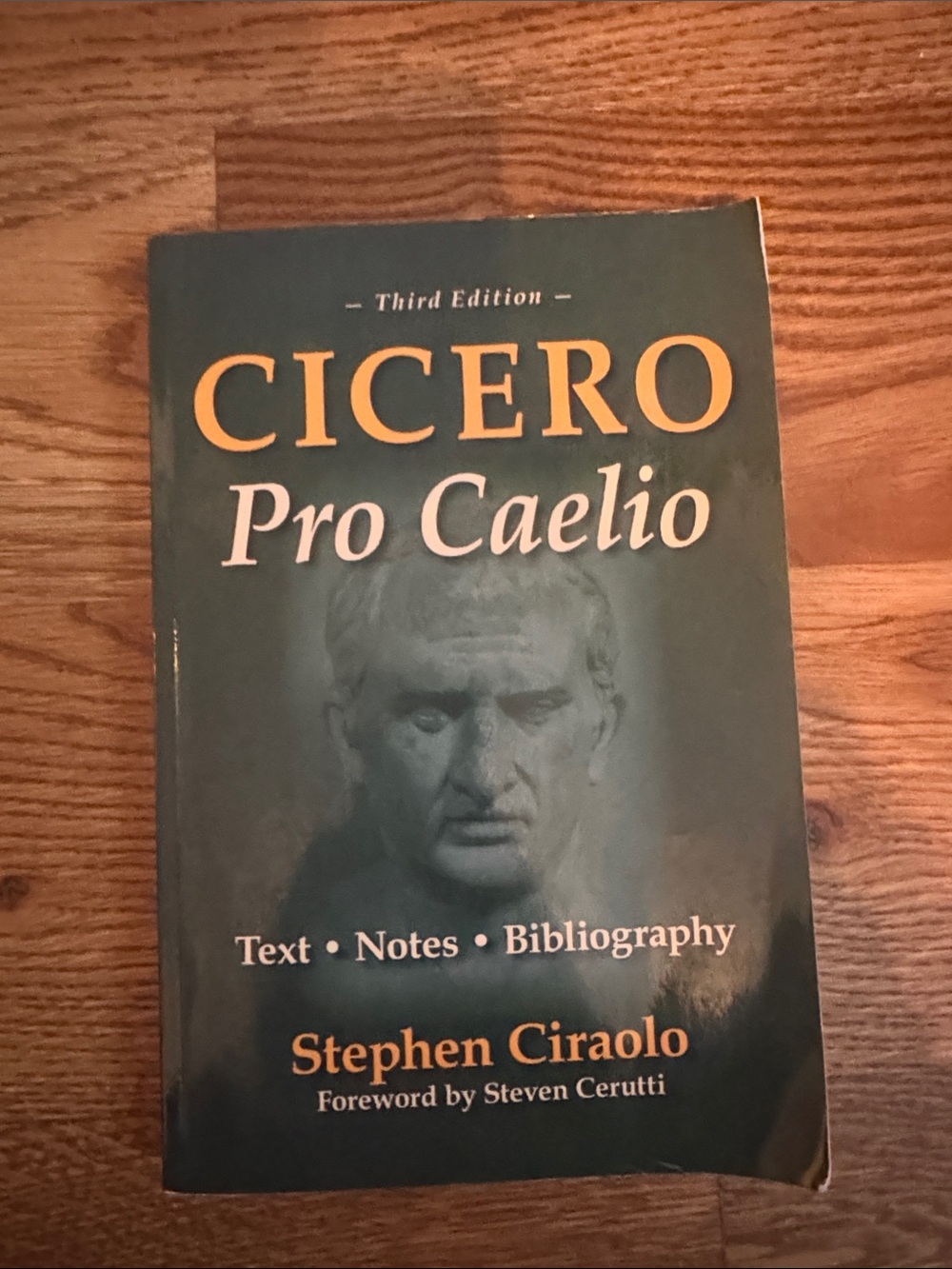 CICERO Pro Caelio by Stephen Ciraolo — Dark Teal & Gold Cover